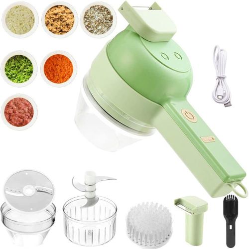 4in1 Portable Vegetable Cutter Set Wireless Electric Food Processor Kitchen  Tool