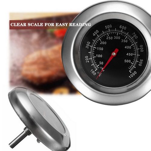 Bimetal Oven Thermometer Grill Smoker Pit Temperature Gauge