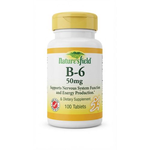 nature's field Vitamin B-6 50mg - 100 Tablets