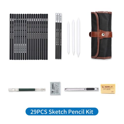 29pcs/set Sketch Pencil Set Professional Sketching Drawing Kit