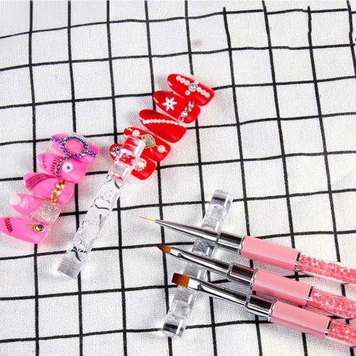 5 Grids Nail Art Painting Brush Holder Nail Brush Rack Painting