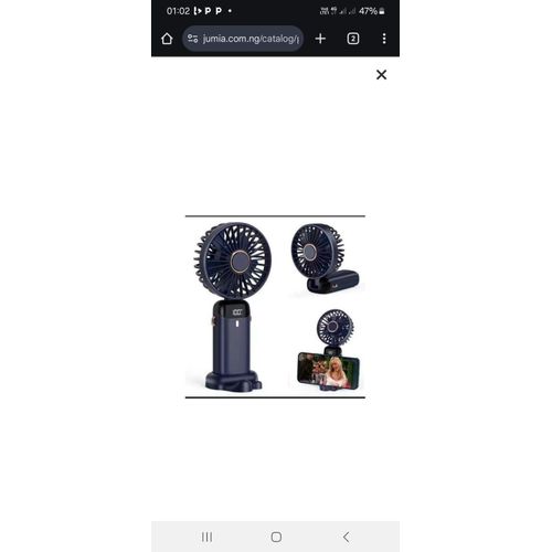 product_image_name-Generic-Rechargeable Hand Fan With Phone Holder And LED Digital Display-N15B-1