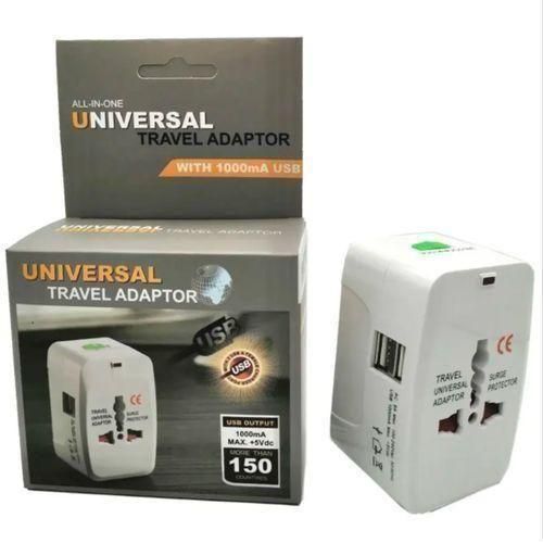 Generic Dual USB Power Adapter Universal Travel Wall Charger Socket Surge Protector - image 2