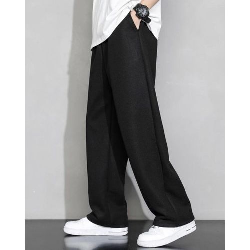 Fashion Plain BAGGY Black Joggers PANTS FOR Men And Women Pk