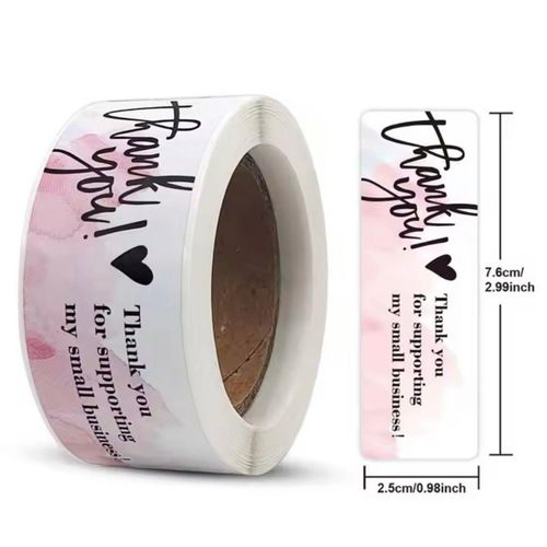 product_image_name-Generic-120pcs Thank You Stickers – Round Adhesive Labels for  Packaging, Gifts & Orders-1