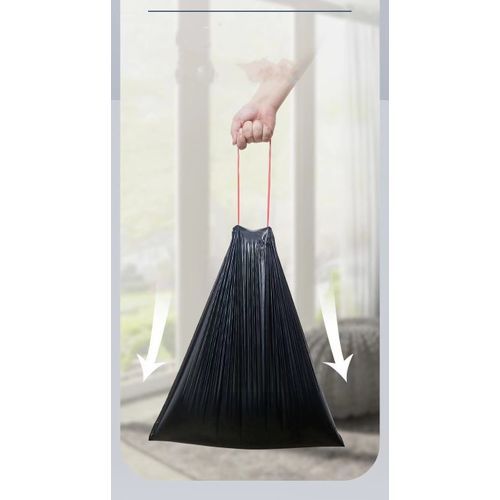 5rolls/75pcs Drawstring Garbage Bag, Portable Garbage Bag