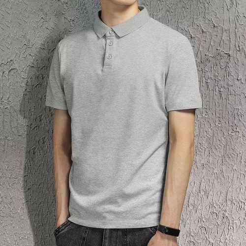 product_image_name-Fashion-Men Button Down Collar- Neck Plain T-shirts-3