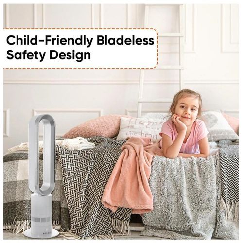product_image_name-Daewoo-32 Inch 2-in-1 Bladeless Tower Fan & Heater With Soft-touch/Remote Control - 35W-6