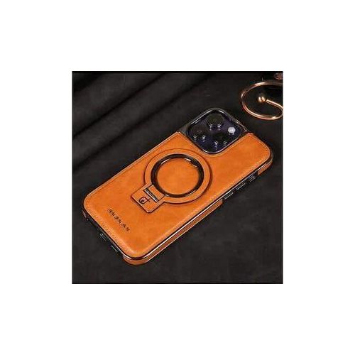 Generic Kickstand Leather Case For IPhone 16 Pro / 16 Pro Max Case Brown