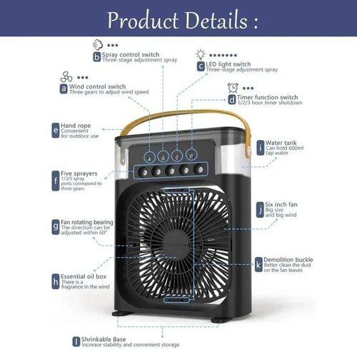 product_image_name-Generic-DIFFRENTS COR Mini USB Air Cooler Fan – Portable Desktop Air Conditioner For Home & Office-3