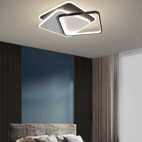 product_image_name-Nordic-Modern LED Ceiling Light with Double Square Design – Flush Mount Lamp for Living Room & Bedroom-2
