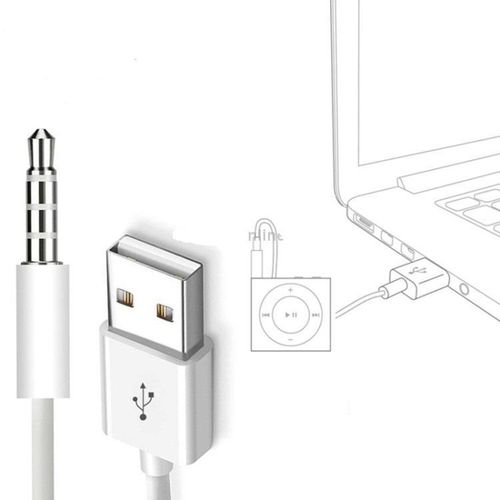 product_image_name-Generic-USB to 3.5mm Jack Data Sync & Charge Cable for iPod shuffle 1st /2nd /3rd /4th /5th /6th Generation, Length: 10cm-3