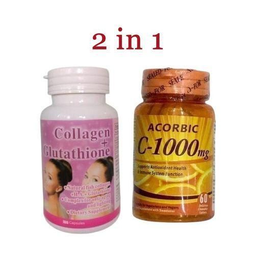 Duozi Collagen + Glutathione & Acorbic Vitamin C - 1000mg Capsule | Jumia  Nigeria