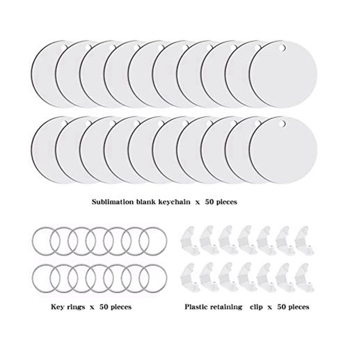 3 Sublimation Ornament Blanks, 50 Pieces Round Blank Sublimation Ornaments
