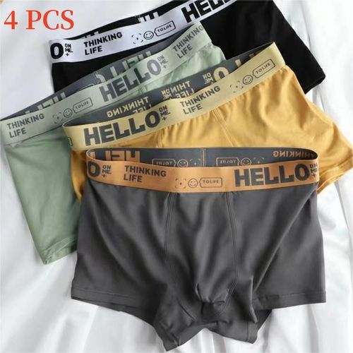 4 PCS Cotton Boxer Panties For Women Antibacterial Underwear