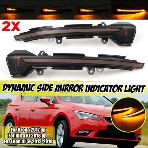 915 Generation Car Dynamic Turn Signal Light LED Side Mirror Indicator  Blinker Lamp for Mk3 Mk5 Arona KJ7 13-18