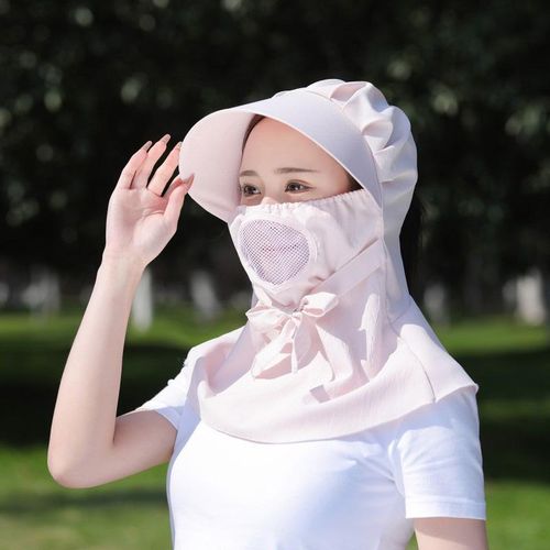 Fashion Summer Sun Hat With Fan Women Breathable Sunhat UV Protection Face  Covering Hat Outdoor Beach Wide Brim Visor Cap