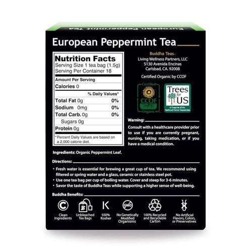 product_image_name-Buddha Teas-Organic European Peppermint Tea 18 Bleach-Free Tea Bags-3