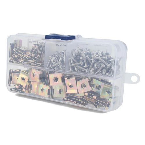 Generic 160pcs U-Type Clip Nut Set,Motorcycle Clip Nuts - image 4
