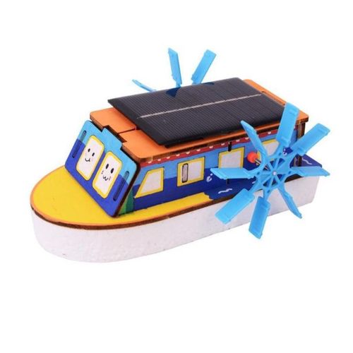 product_image_name-Generic-DIY Solar Powered Paddle Boat Kit -Kids STEAM Science & Art Project Toy - Renewable Energy Model -1