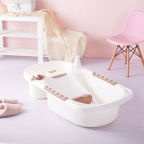 Generic Baby Bathtub With Height Adjustment Seat, Water Bowl White - image 2