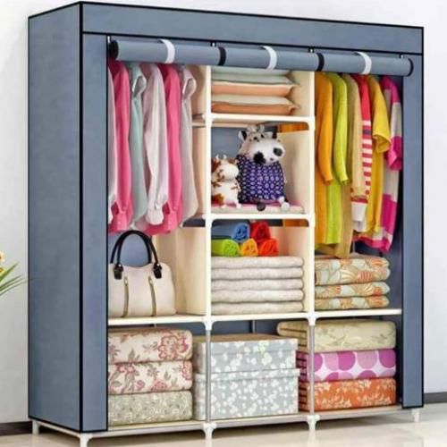 product_image_name-Generic-Fabric Mobile Wardrobe - Non Woven Mobile Wardrobe-1