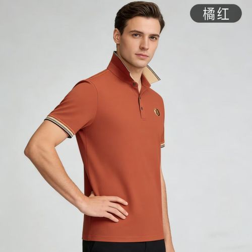 product_image_name-Fashion-Men's Business Casual Polo Shirt Short Sleeve Summer Rhinestone T-Shirt-2
