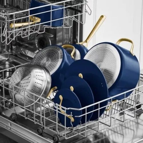 Member'S Mark 11 Piece Modern Ceramic Cookware Set Blue