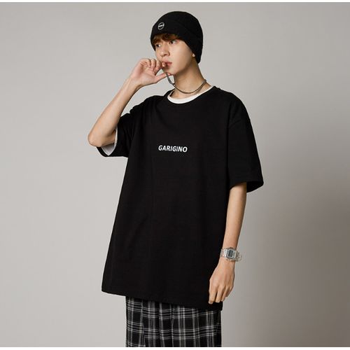 TAIAOJING Men's Fashion T-Shirts Large Short Sleeve Layered Style