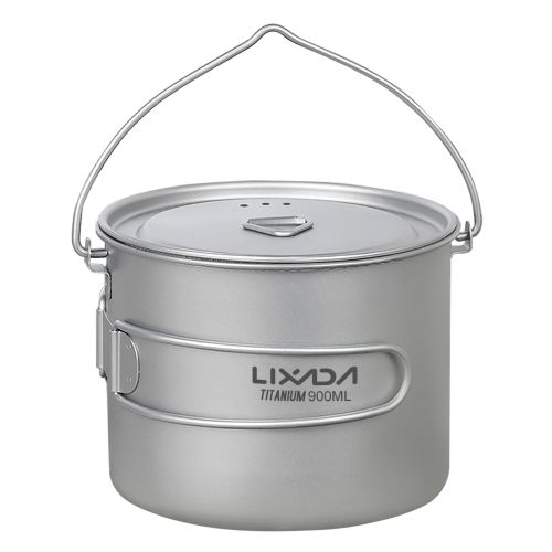 Lixada 750ml Titanium Pot Ultralight Titanium Water Mug Cup For