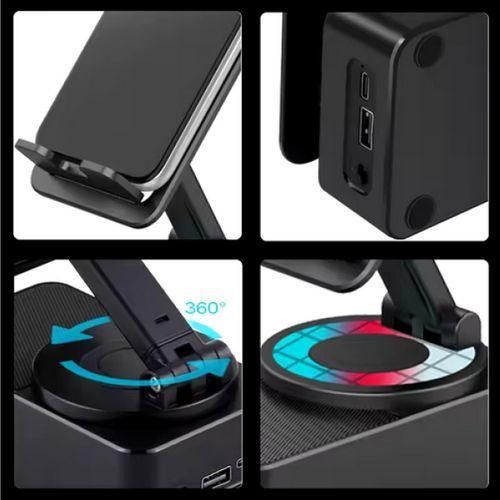 Kisonli Foldable Phone Stand with Built-in Speaker and Power Bank - image 2