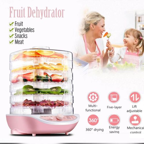 Fruit Dryer Vegetables Herb Meat Drying Machine Household Food Dehydrator  Pet Meat Dehydrated Snacks Air Dryer With 5 Trays 220V