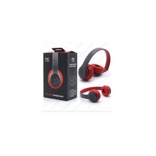 product_image_name-P47-5.0 Wireless Bluetooth Stereo Foldable Headphone Red-2