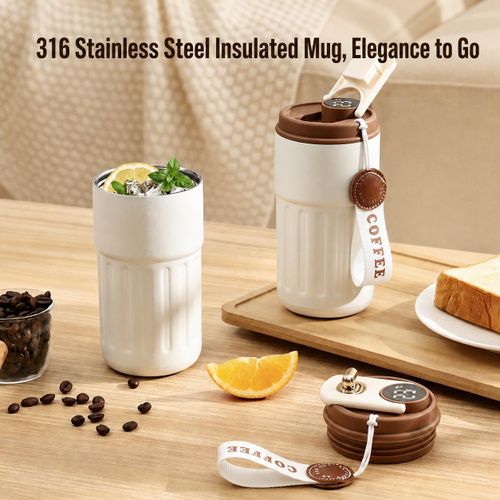 Nestio Coffee Cup LED Temperature Display Insulated Coffee Mug with Strap - image 2