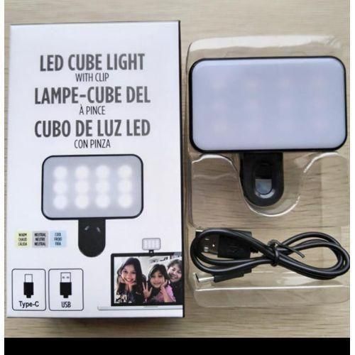 product_image_name-Generic-Rechargeable BT-13 LED Cube Light With Detachable Clip-1
