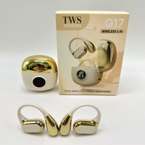 product_image_name-Generic-Q17 Pro BT5.49 Open Ear Earbuds LCD Battery Display ANC & ENC Active Noise Cancelling Headphones Sports Earphone OWS Touch Screen Earbuds ( Black )-1