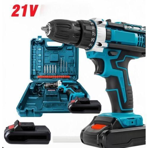 product_image_name-Generic-Cordless Drill Screw Machine, CORDLESS IMPACT DRILL MACHINE-Home Cordless Electric Drill Driver 21V 6.0A Batteries Max Torque 200N.m Variable Speed Impact Drill Electric Screwdriver -2