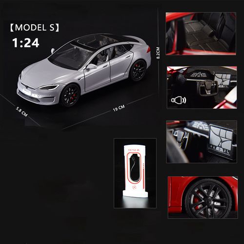 1:24 Tesla Model Y Model 3 Tesla Model S Alloy Die Cast Toy Car