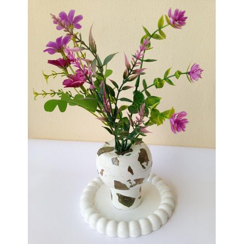 product_image_name-Generic-Decorative vase with artificial flowers and bubble tray Decor -5
