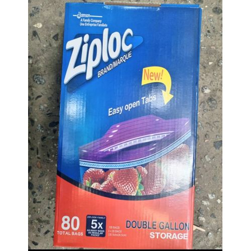 Ziploc Brand Storage Bags with New Stay Open Design, Gallon, 80 Count,  Patented Stand-up Bottom, Easy to Fill Food Storage Bags, Unloc a Free Set  of Hands in the Kitchen, Microwave Safe