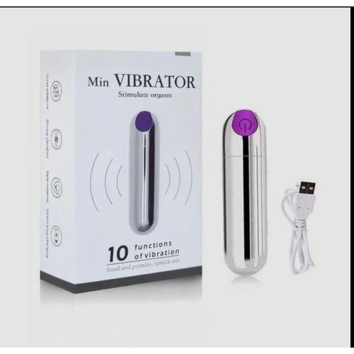 Generic Mini Lipstick Vibrator 10 Vibration Modes - Portable USB Rechargeable Bullet Vibrator for Women