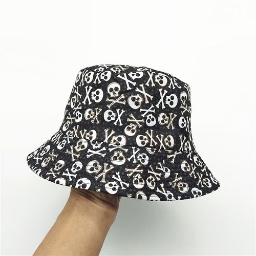 Fashion 20 Colors Black Cotton Embroidered Bucket Hat Men Women