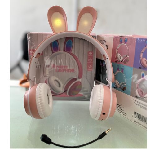 product_image_name-Generic-RABBIT EAR FOLDABLE HEADPHONES AND HEADSETS FOR GAMERS,CREATORS(rabbit Ear, Bluetooth Headphones Wireless Music Colorful LED Light Gaming Headset, Gifts,girls,kid)-3
