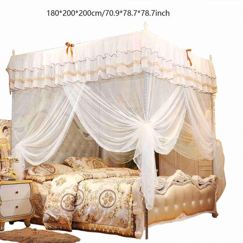 Generic Princess Four Corner Post Bed Curtain Canopy Netting Mosquito Net Bedding (180x200x200cm) - image 7