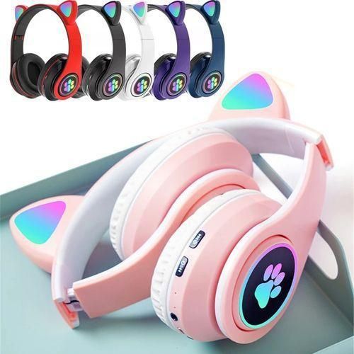 product_image_name-Jbl-CAT Cute Girls / Kids Glowing Wireless Earphones With Built-in Mic, For Samsung Android MP3 Player Affordable headphone Sports Ultra Affordable Bluetooth EàrBuds Wireless Headphone Headset Earphone -3