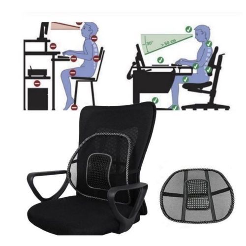 Mesh Lumbar Back Support Cushion Seat Posture Corrector Car Office Chair 