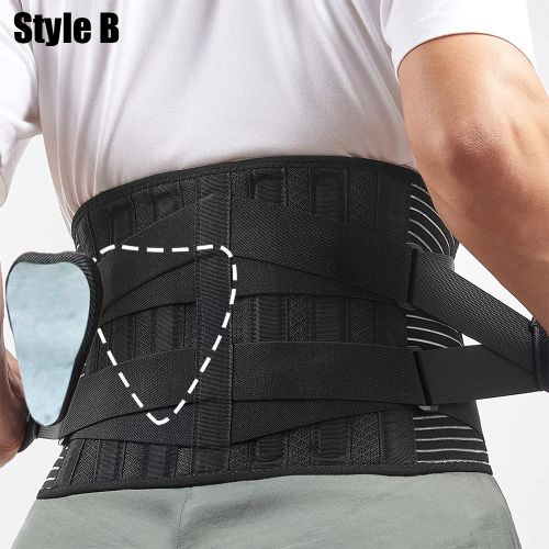 Generic (Style B)Sports Adjustable Back Lumbar Support Belt Waist  Orthopedic Corset Men Women Spine De JIN