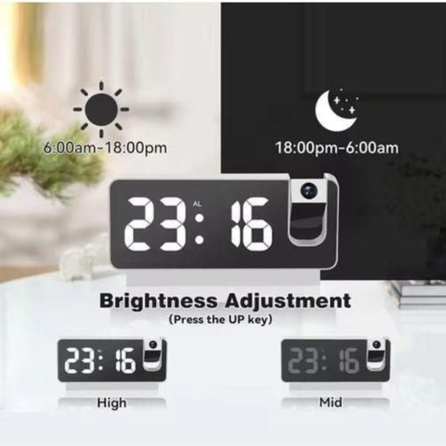 Generic Led Smart Digital Projection Table Electronic Alarm Cloc - image 2