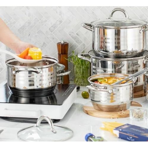 product_image_name-Generic-High Grade 4 Set's Induction Nonstick Stainless steel Pot (24,22,20,18CM) -2