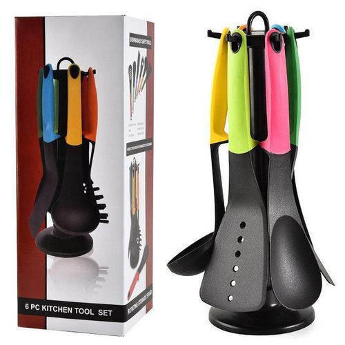 product_image_name-Generic-6 or 7-piece kitchen utensil set with a rotating stand-2